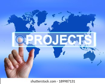 Projects Map Indicating International or Internet Task or Activity