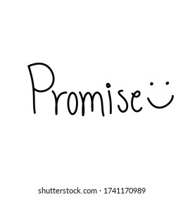 Promise Calligraphy Poster Cardgiftcard Banner Letter Stock ...