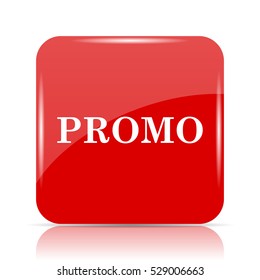 Promo icon. Promo website button on white background.