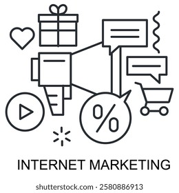 The promotion of products and services using digital channels, including websites, social media, and search engines.