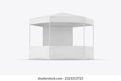 Promotional Advertising Outdoor Event Trade Show Blank Six sided canopy tent for design presentation. 3d illustration. - Powered by Shutterstock