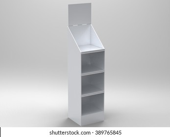 Promotional Store Shelf Stand 3D Render Is A Professional 3D Render That Can Be Used For Various Marketing Campaigns, As Well As Brand Marketing.