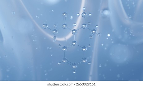 propachlor molecular structure, 3d model molecule, herbicide structural chemical formula view from a microscope