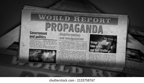 Propaganda Fake News Manipulation Disinformation Newspaper Stock ...