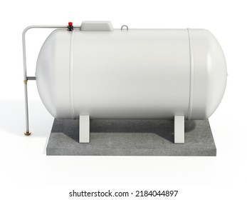 Propane Tank Isolated On White Background. 3D Illustration.