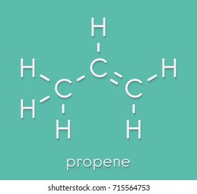 Propene Propylene Molecule Polypropylene Pp Polyprene Stock ...