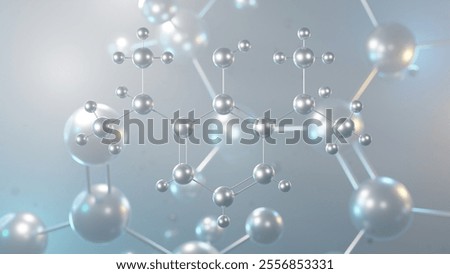 propofol molecular structure, 3d model molecule, anesthetics, structural chemical formula view from a microscope