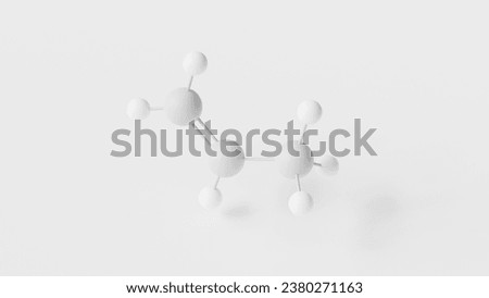 propylene molecule 3d, molecular structure, ball and stick model, structural chemical formula propene