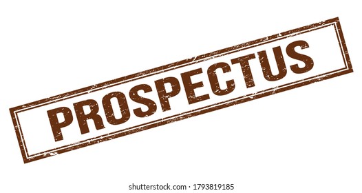 PROSPECTUS Brown Grungy Rectangle Stamp Sign.