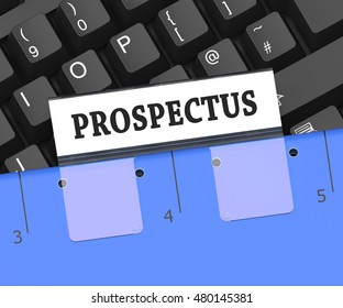 Prospectus File Or Folder Of Brochures 3d Rendering