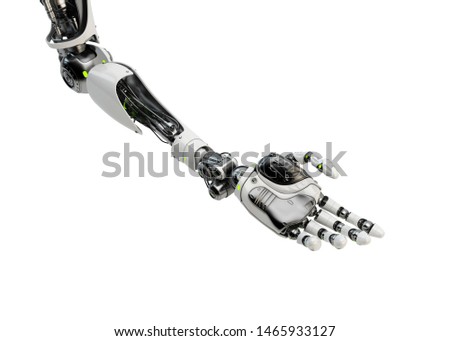 Prosthetic robotic arm, 3d rendering