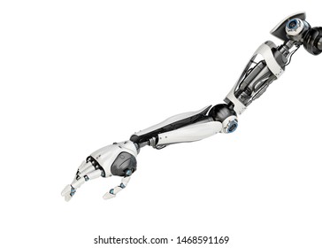 Prosthetic robotic arm gesturing, 3d rendering - Shutterstock ID 1468591169