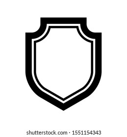 Protect Guard Shield Plain Line Concept. Outline Shield Badge. 