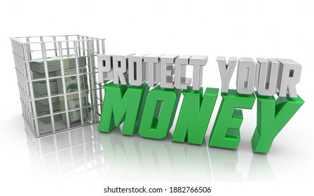 Protect Your Money Safeguard Wealth Savings Vault 3d Illustration