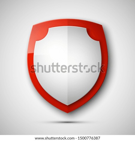 Protected double guard shield concept. Safety badge color icon. Privacy colorful banner shield . Security bright label. Defense tag. Presentation shining sticker shape. defense safeguard shield sign