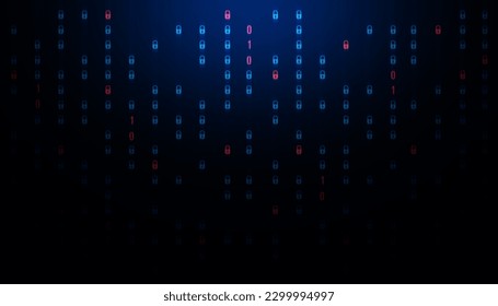 Protection network security computer and safe your data concept. Shield icon cyber security, digital data network protection, Digital crime by an anonymous hacker. 3D illustration