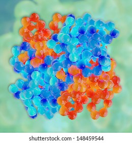 Proteins - 3d rendered illustration