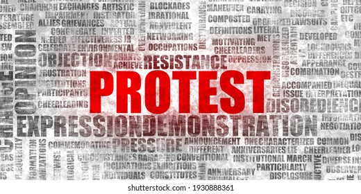 Protest Concept as an Abstract Background Banner