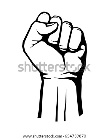 Similar – Propaganda Poster with text Stand Strong. Fist raised in front of a stylized sunbeam background