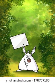 protesting rabbit