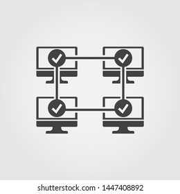 Protocol Flat Icon. Monochrome Creative Design From Blockchain Icons Collection. Sipmle Sign Illustration Protocol Icon For Mobile And Web Usage.