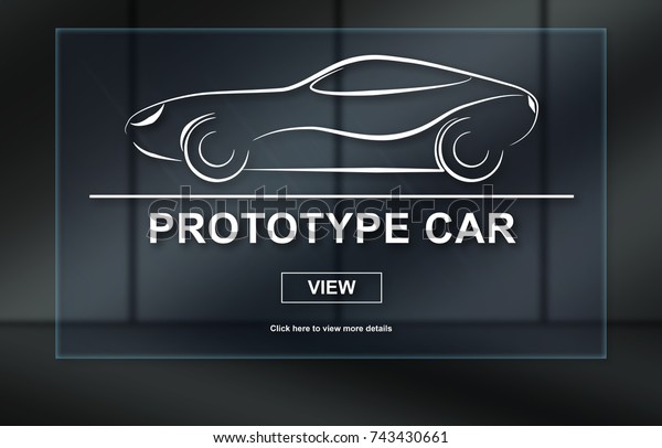 Prototype car concept on\
dark\
background
