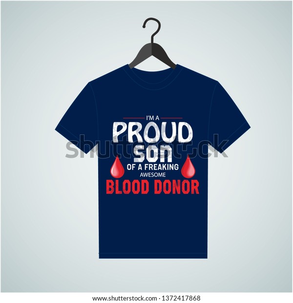 Proud Son Blood Donor T Shirt のイラスト素材