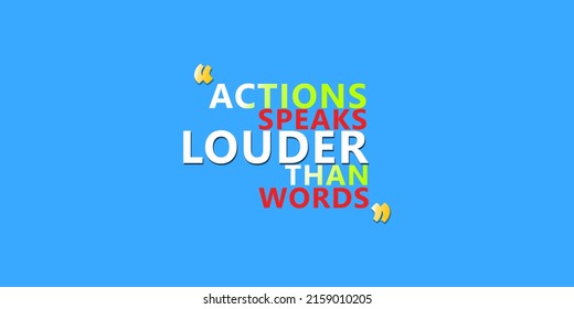 proverb-actions-speaks-louder-than-words-stock-illustration-2159010205