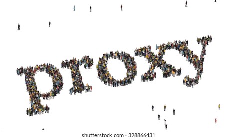 Proxy Word. Crowd From Above.