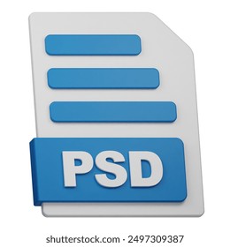 psd file 3d icon isolated on the white background