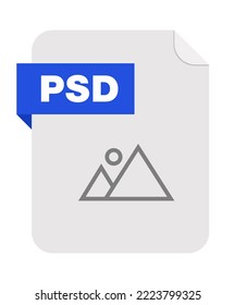 PSD file format icon illustration