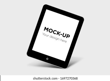 Psd Tablet Mockup, Black Screen To Advertise Your Design