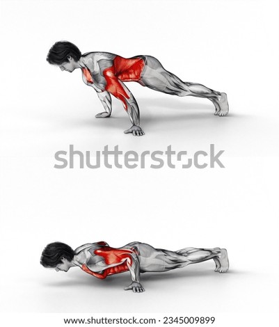 Pseudo Planche Push-up-3D (062)
3D muscular character
with dimensional shadow
Can be customized if desired