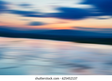 Psychedelic background based on blured landscape image