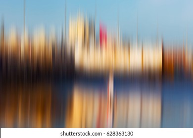 Psychedelic background based on blured architecture image