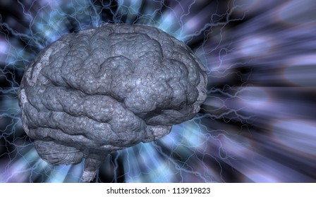 Psychedelic Background Brain