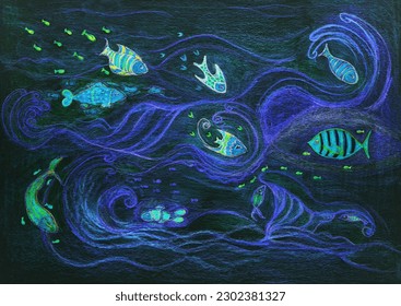 Psychedelic fishes in the