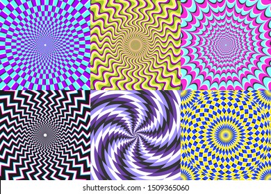 Psychedelic Spiral Optical Illusion Delusion Spirals Stock Illustration ...