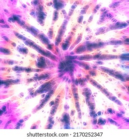 Psychedelic Textured Template Purple Oil Tie Dye Gradient Backdrop. Sacred Spiral Creative Tie Dye Cloth. Vivid Tiedye Texture. Spiral Drops Isolated