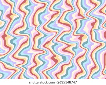 Psychedelic Wavy Lines Abstract Background