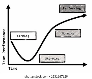 Diagram Showing Different Phases Group Development Stock Illustration ...