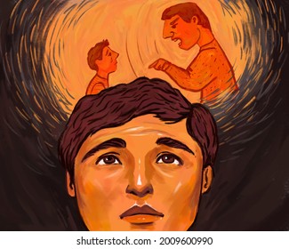 Psychological Problems. The Inner Child And The Inner Parent. Inner World, Suffering From Childhood