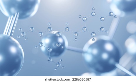pterostilbene molecular structure 3d, flat model, stilbenoid, structural chemical formula view from a microscope
