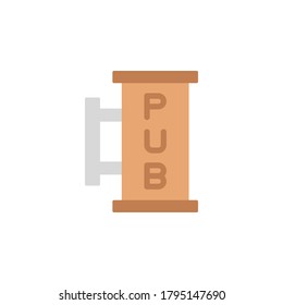 Pub, sign, beer icon. Simple color illustration elements of international beer day icons for ui and ux, website or mobile application - Powered by Shutterstock