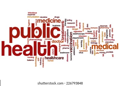 Public Health Word Cloud Concept