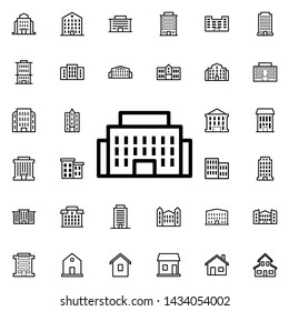 Public institution icon. Universal set of buildings for website design and development, app development