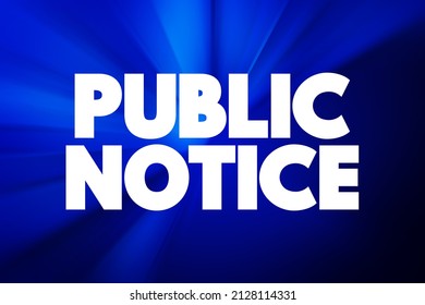 Public Notice Text Quote, Concept Background