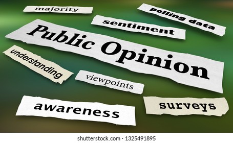 Public Opinion Surveys Polls Headlines 3d Illustration