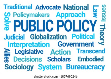 Public Policy Word Cloud On White Background