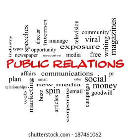 Public Relations Word Cloud Concept Red Stock Illustration 187461062 ...